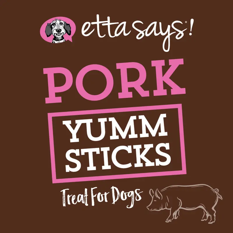 Etta Says! Yum Sticks Pork Dog Treat 1