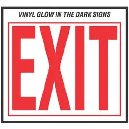 "Exit" Sign, Vinyl, 10 X 12-In. 1