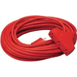 Extension Cord, 14/3 Sjtw  Red Outdoor,  50-Ft. 1