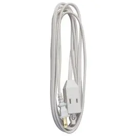 Extension Cord,  16/2 Spt-2 White Polarized Cube Tap, 9-Ft. 1