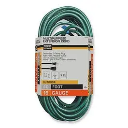 Extension Cord, 16/3, Green Vinyl, 40-Ft. 1