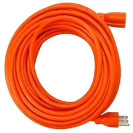 Extension Cord, 16/3 Sjtw Orange Round Vinyl, 100-Ft. 1