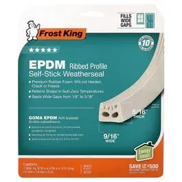 Extreme Rubber Weatherseal Tape, 9/16W X 5/16-In. T X 10-Ft. 1
