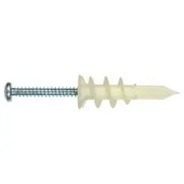 Ez Wall Anchor, Plastic, #6 X 1-1/4-In., 20-Pk. 1