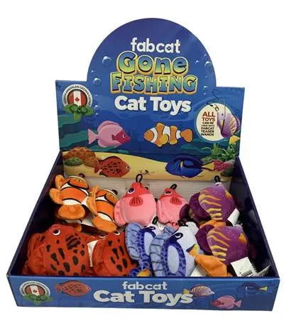 Fab Cat Gone Fishing Catnip Toy Asst 1