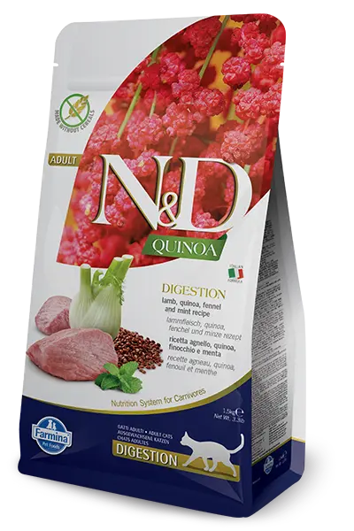 Farmina N&D Cat Gf Quinoa Digestion Lamb 1