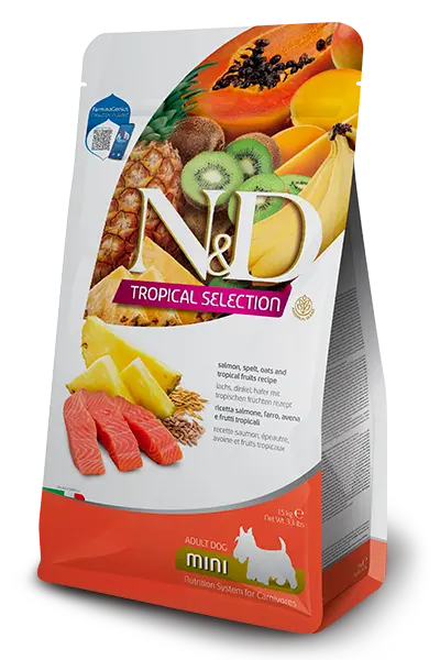 Farmina N&D Tropical Selection Canine Salmon, Spelt, Oats And Tropical Fruits Adult Mini 1