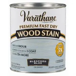 Fast Dry Interior Wood Stain, Oil-Based, Bleached Blue, 1-Qt. 1