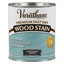 Fast Dry Interior Wood Stain, Oil-Based, Vintage Aqua, 1-Qt. 1