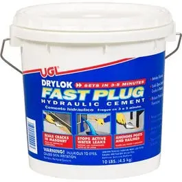 Fast Plug Hydraulic Cement, 10-Lb. 1