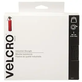 Fastener Tape, Industrial Strength, Black, 2-In. X 15-Ft. 1