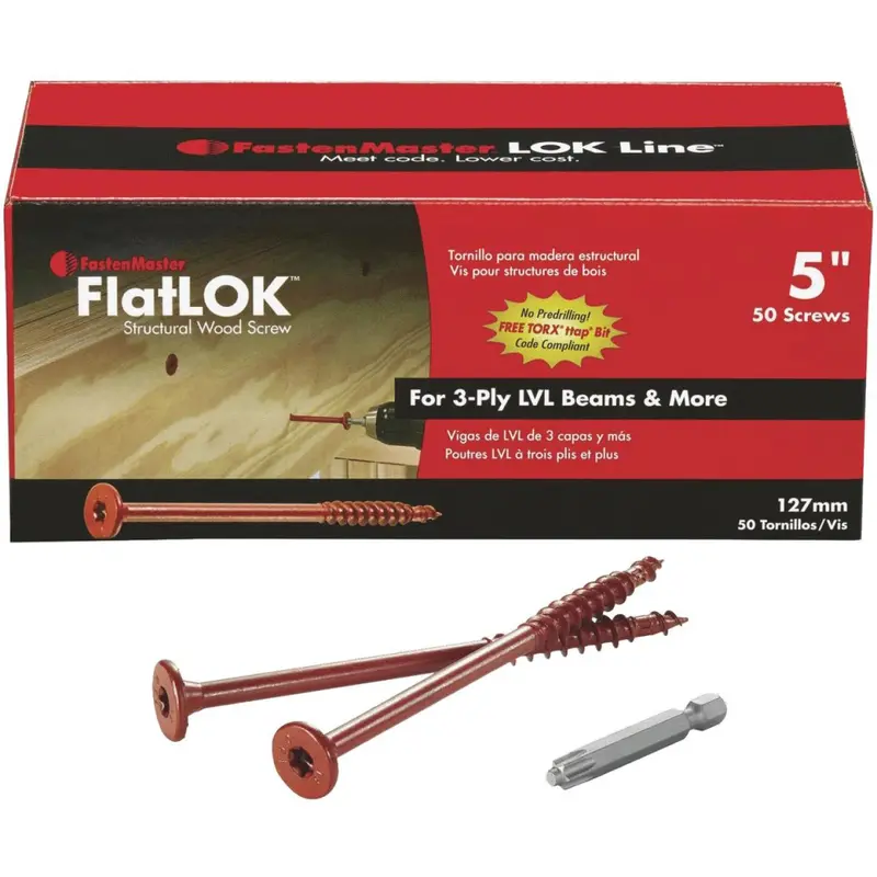Fastenmaster Flatlok 5 In. Engineered Structural Wood Screw (50 Ct.) 1