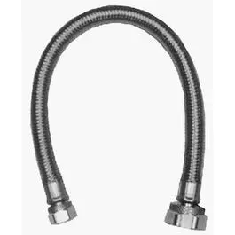 Faucet Connector, Stainless Steel, 3/8 Compression X 1/2 Fip X 9-In. 1