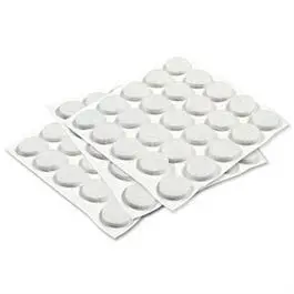 Felt Bumpers, Self-Adhesive, White, Round, 3/8-In., 75-Pk. 1