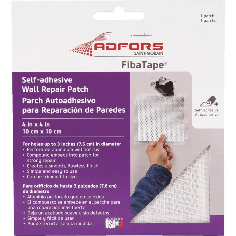 Fibatape 4 In. X 4 In. Wall & Ceiling Self-Adhesive Drywall Patch 1
