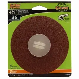 Fiber Discs, Aluminum Oxide, 36-Grit, 4.5 X 7/8-In., 3-Pk. 1