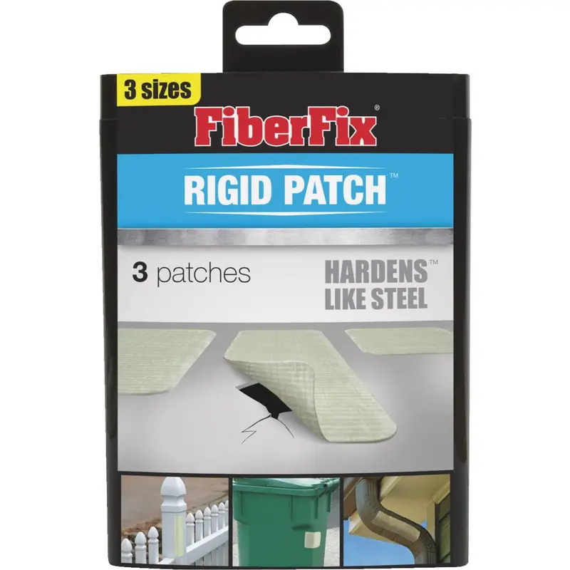 Fiberfix Rigid Patch 5 X 5 In., 2 X 8 In., 3 X 3 In. Repair Patch (3-Pack) 1