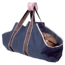 Fireplace Log Tote, Black Canvas, 12 X 27 X 12-In. 1