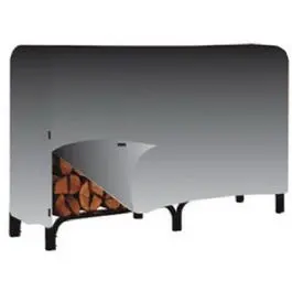 Fireplace Rack Cover, Black Vinyl, 8-Ft. 1