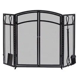 Fireplace Screen With Tools 1