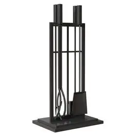 Fireplace Tool Set, Black, 5-Pc. 1