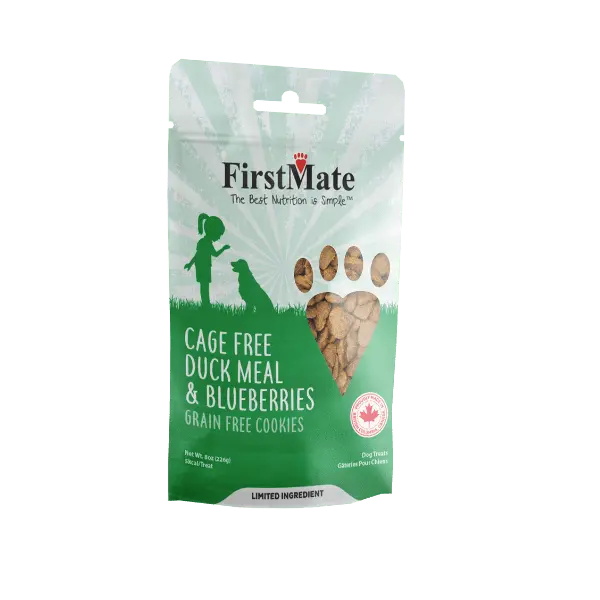 Firstmate Pet Foods Cage Free Duck Meal & Blueberries Dog Treats 1