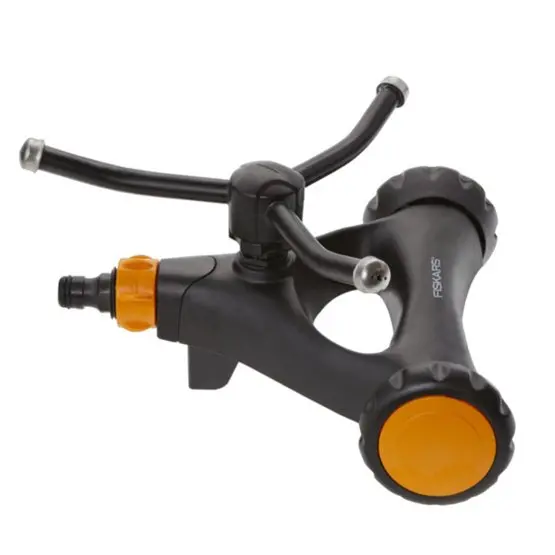 Fiskars Whirling Sprinkler, Metal With Wheels 1