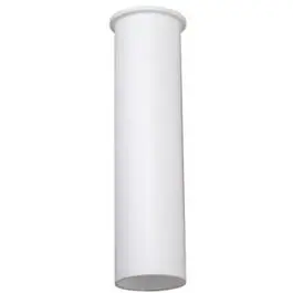 Flanged Kitchen Drain Tailpiece, White Plastic, 1.5 O.D. Tube X 6-In. 1