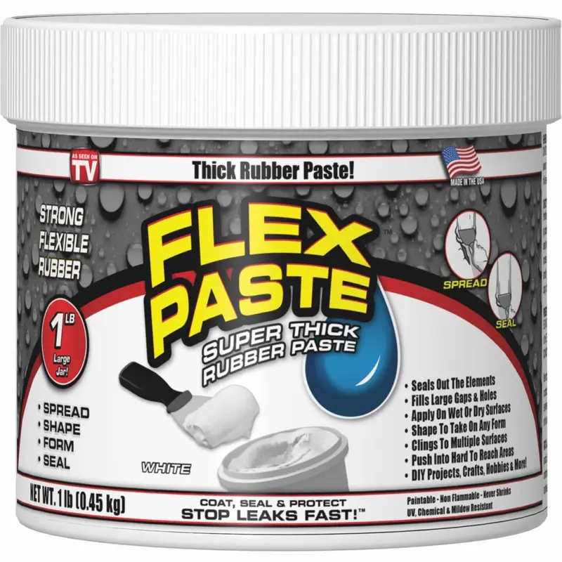 Flex Paste 1 Lb. Rubber Sealant, White 1