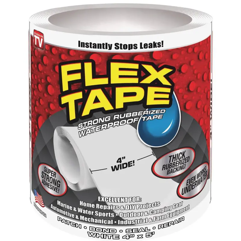 Flex Tape 4 In. X 5 Ft. Repair Tape, White 1