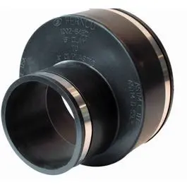 Flexible Pipe Coupling, Connects Clay Pipe To Cast Iron/Plastic, 6 X 4-In. 1