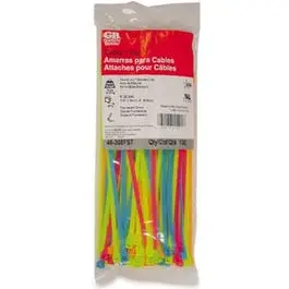 Fluorescent Cable Ties, Nylon, 8-In., 100-Pk. 1