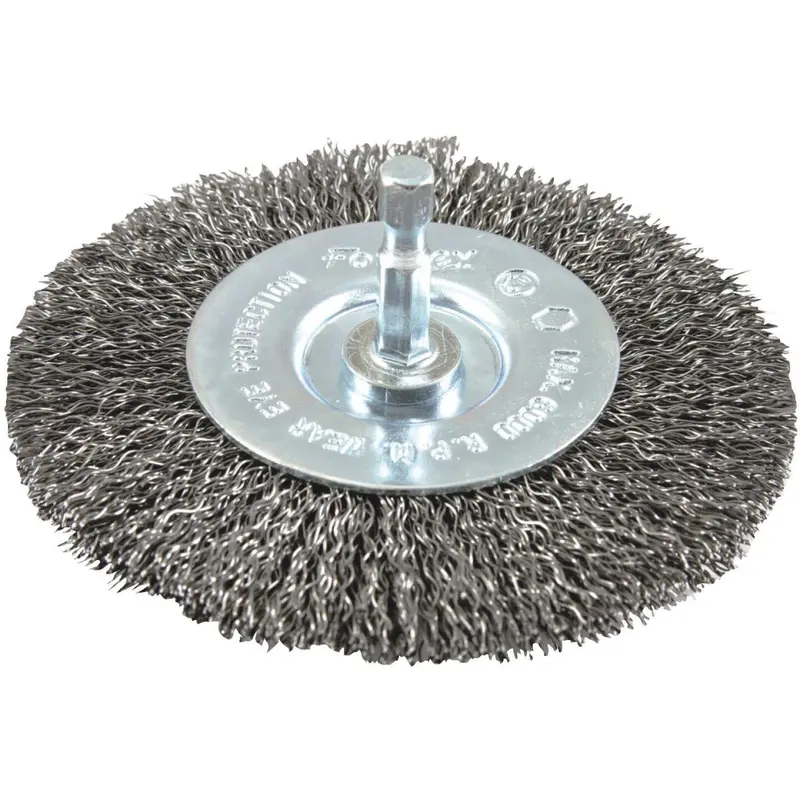 Forney 4 In. Hex Crimped, Coarse Drill-Mounted Wire Wheel 1