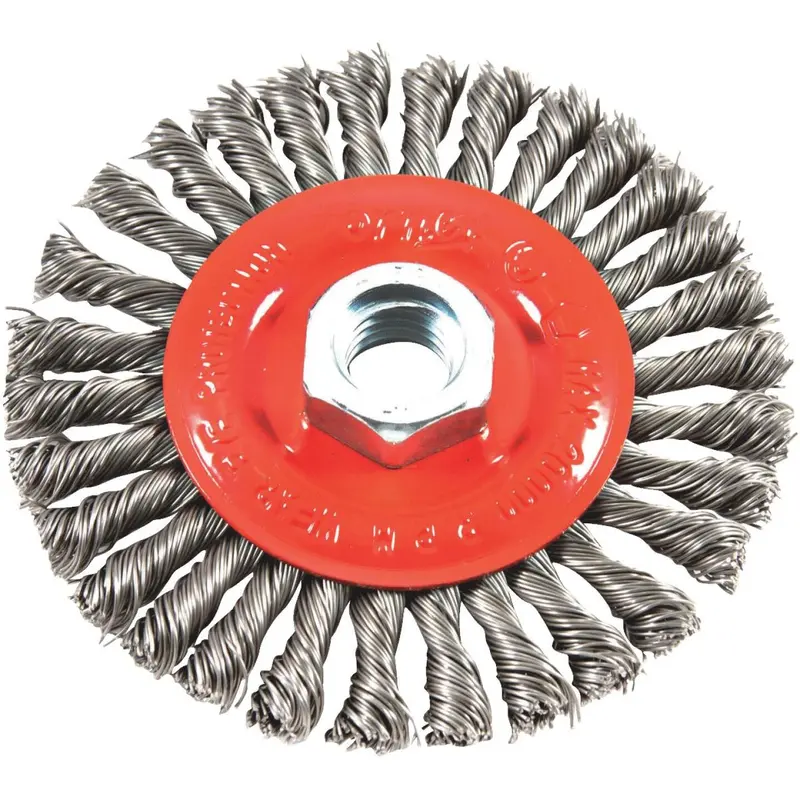 Forney 4 In. Stringer Bead 0.012 In. Angle Grinder Wire Wheel 1