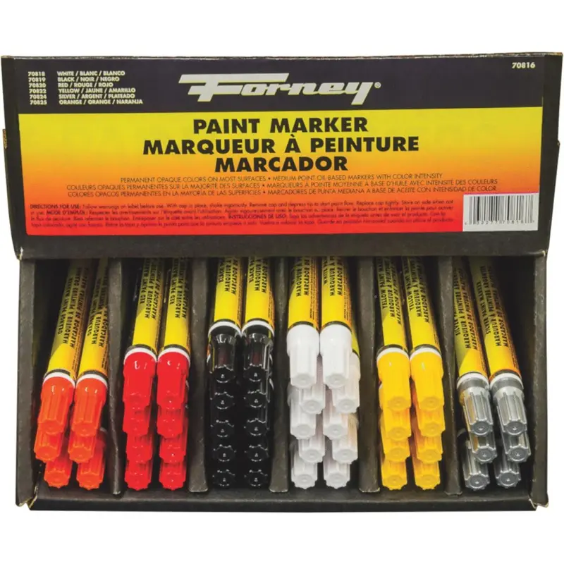 Forney 48-Piece Nib Point Paint Marker Display Set 1