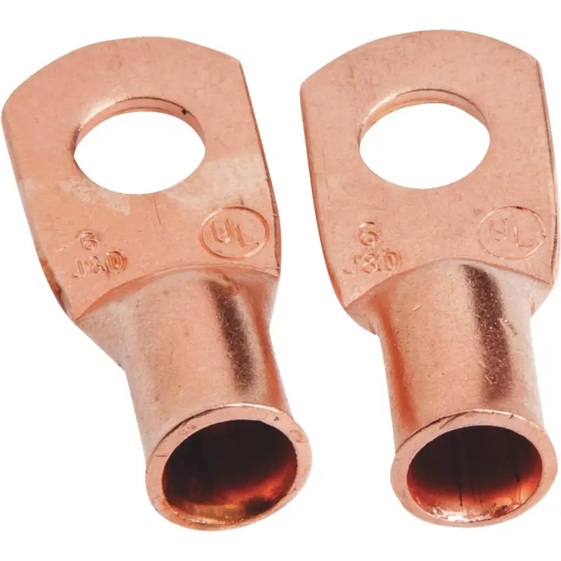 Forney #6 Cable X 1/4 In. Stud Copper Cable Lug (2-Pack) 1
