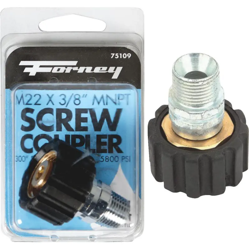 Forney M22f X 3/8 In. Male Screw Pressure Washer Coupling 1
