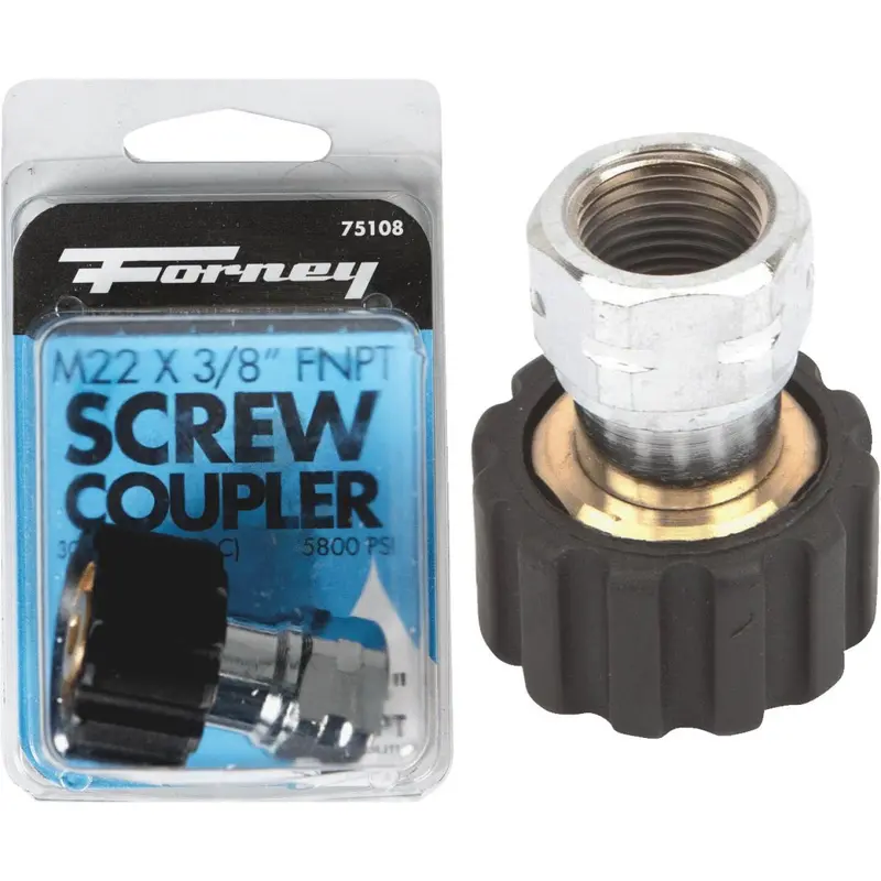 Forney M22fx 3/8 In. Female Screw Pressure Washer Coupling 1