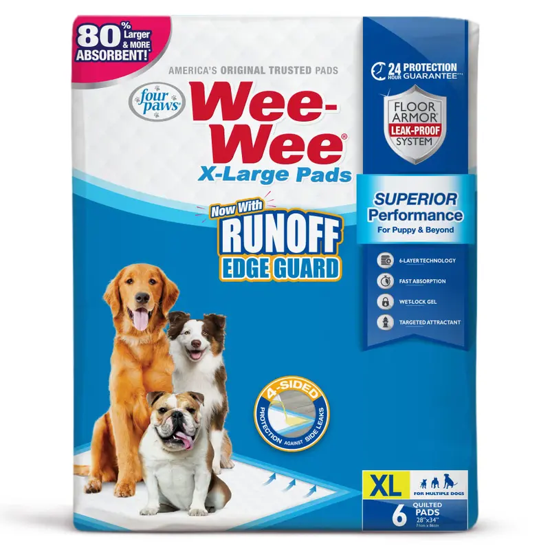 Four Paws Wee-Wee® Superior Performance X-Large Dog Pee Pads With Runoff Edge Guard 1