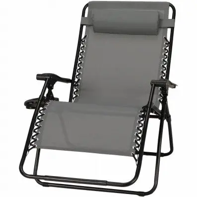 Four Seasons Courtyard Sunny Isles Zero Gravity Chair Coated Steel Frame 1