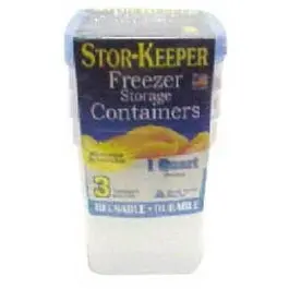 Freezer & Storage Container, 1-Qt., 3-Pk. 1