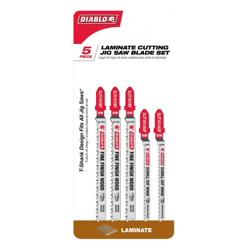 Freud America Diablo Bi-Metal T-Shank Jig Saw Blade Set For Laminate Cutting 1
