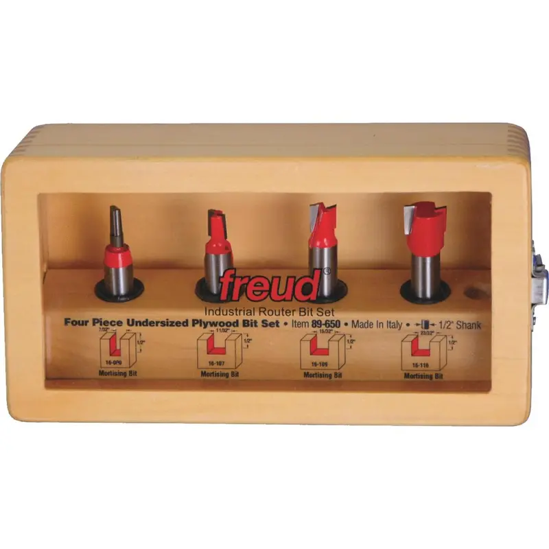 Freud Undersized Plywood 4-Piece Router Bit Set 1