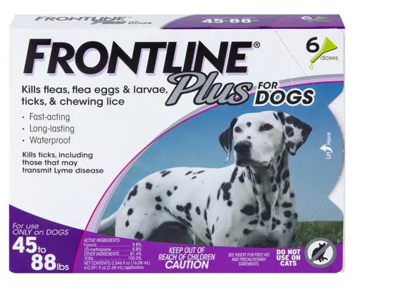 Frontline Plus Fast-Acting Flea And Tick Protection For Dogs 1