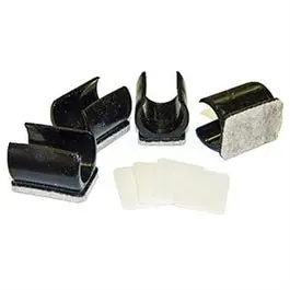 Furniture Glides, Snap-On, Tan Felt With Adhesive, 1 - 1-1/8-In., 4-Pk. 1