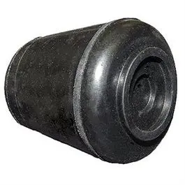 Furniture Leg Tip, Black Rubber, 1/2-In. 1