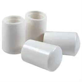 Furniture Leg Tip, White Vinyl, 5/8-In., 4-Pk. 1