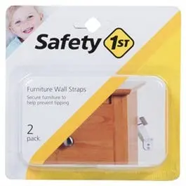 Furniture Wall Strap, White Canvas, 2-Pk. 1