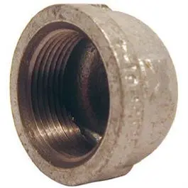 Galvanized Pipe Fitting, Cap, 1/2-In. 1
