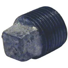 Galvanized Pipe Fitting, Plug, 1/2-In. 1